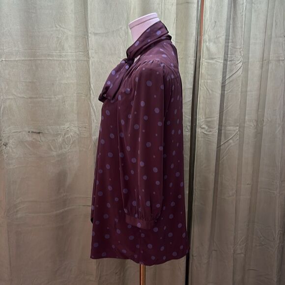 Marc By Marc Jacobs polka dot Tie Front Blouse, US4 - Picture 5 of 8